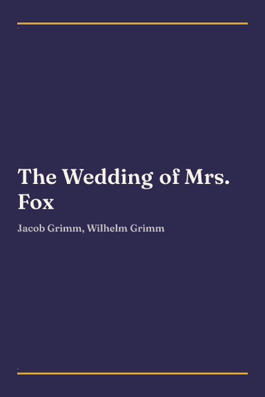 Cover of The Wedding of Mrs. Fox